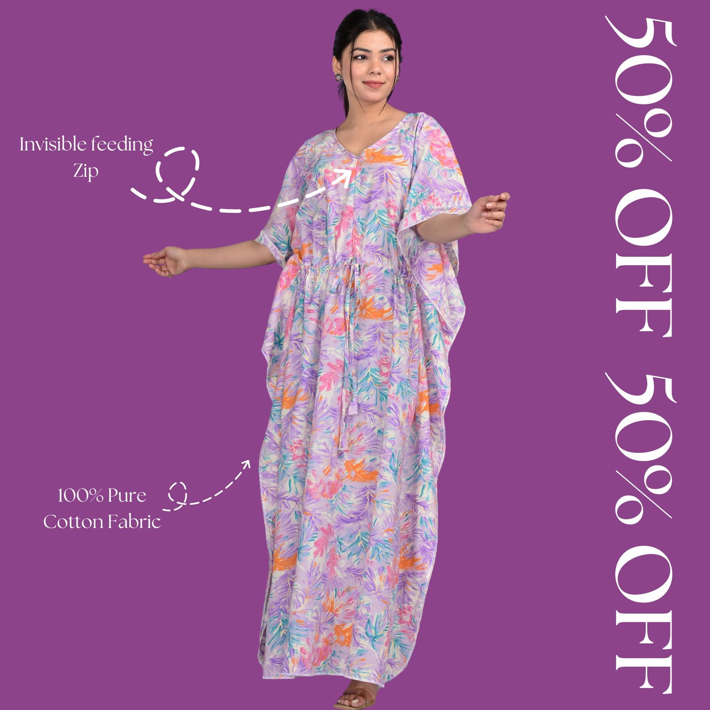 Kidmum™ Maternity Feeding Kaftan Multi