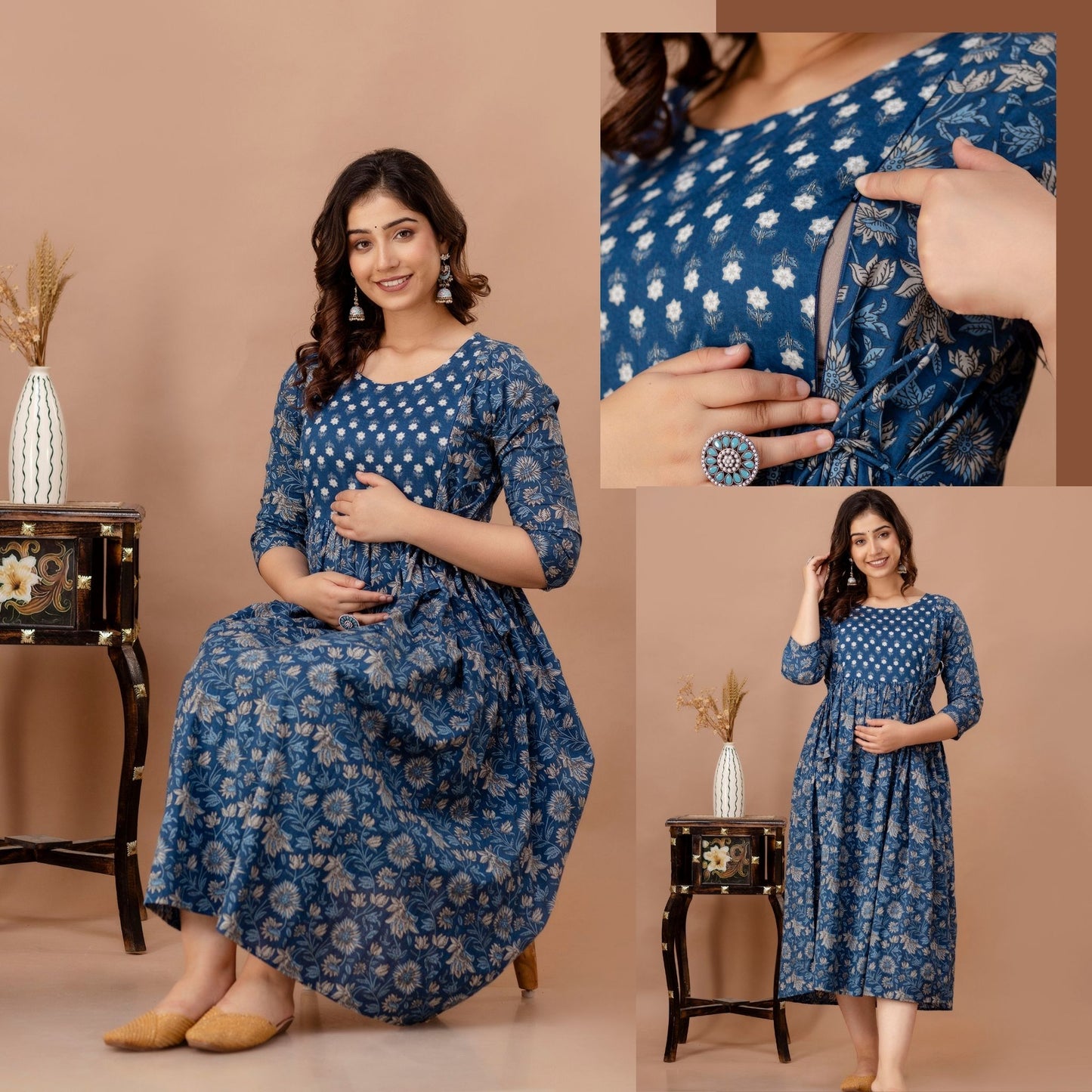 Kidmum™ Feeding Kurti Bluie Floral