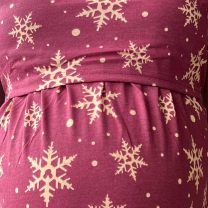 Kidmum Zipless Maternity Feeding Loungewear MaroonMood