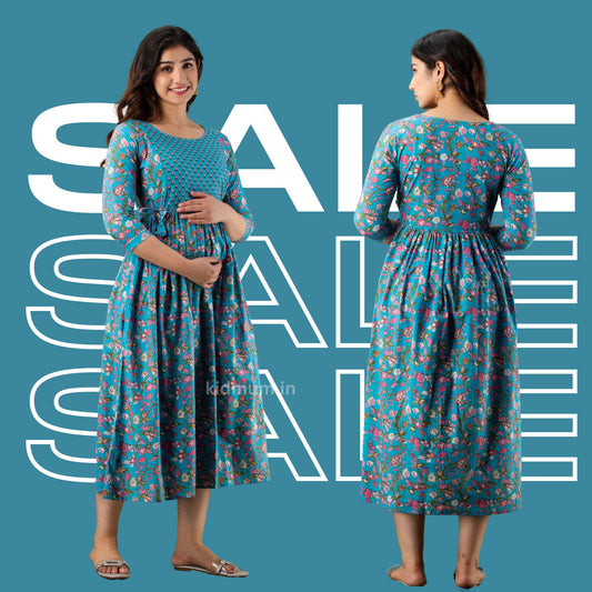 Kidmum Maternity Feeding Kurti Sapphire