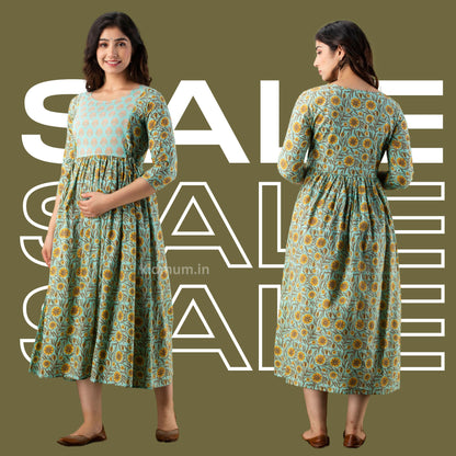 Kidmum Maternity Feeding Kurti Celadon