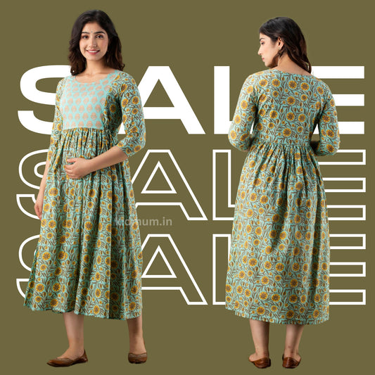 Kidmum Maternity Feeding Kurti Celadon