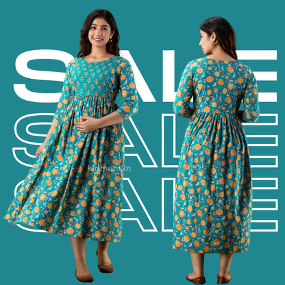 Kidmum Maternity Feeding Kurti Seafoam