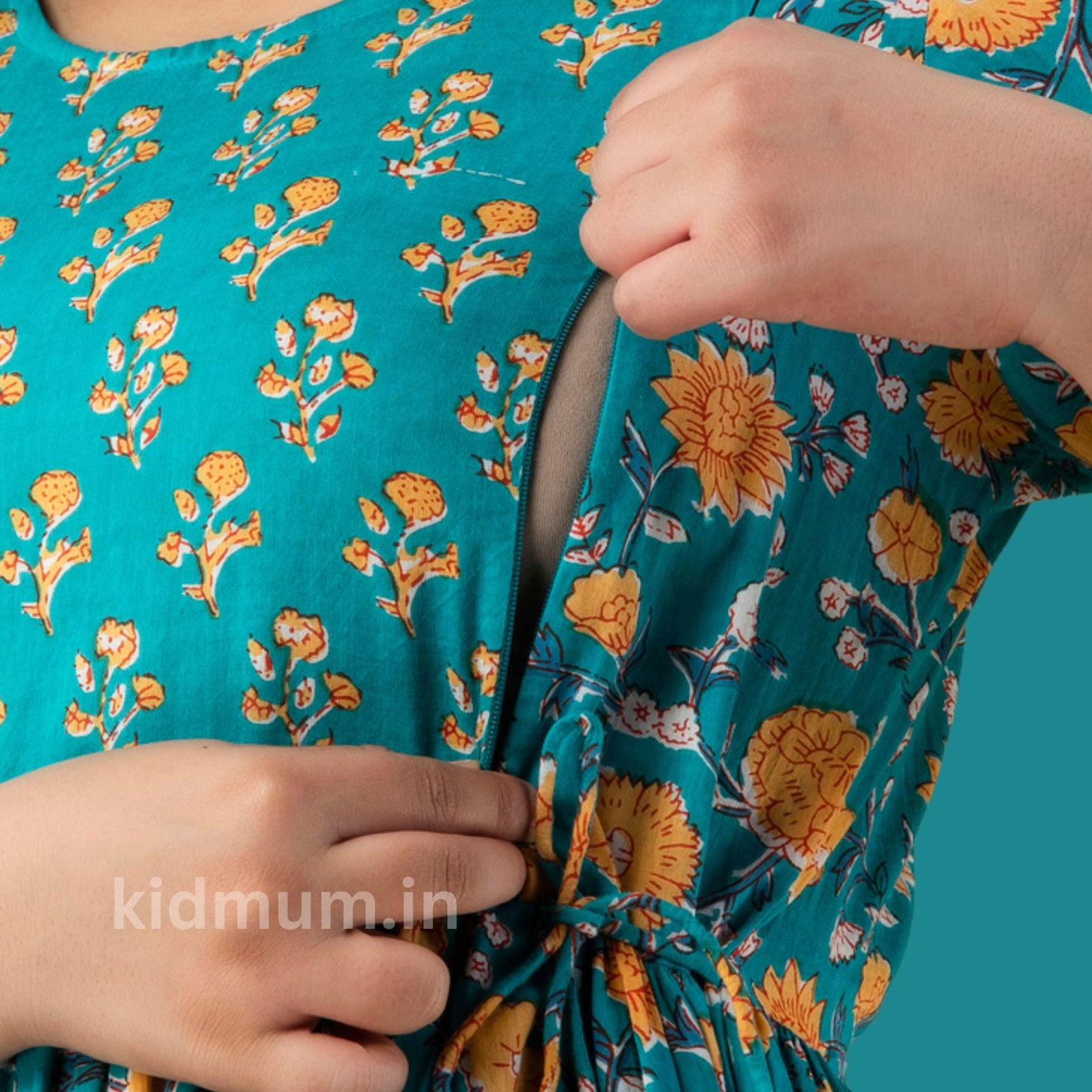Kidmum Maternity Feeding Kurti Seafoam
