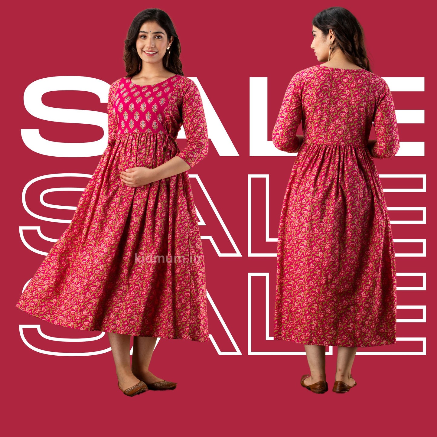 Kidmum Maternity Feeding Kurti Sangria