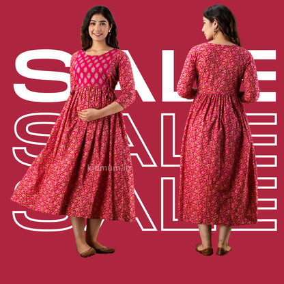 Kidmum Maternity Feeding Kurti Sangria