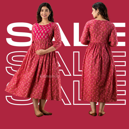 Kidmum Maternity Feeding Kurti Sangria