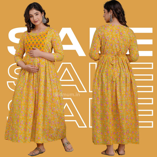 Kidmum Maternity Feeding Kurti Lemon